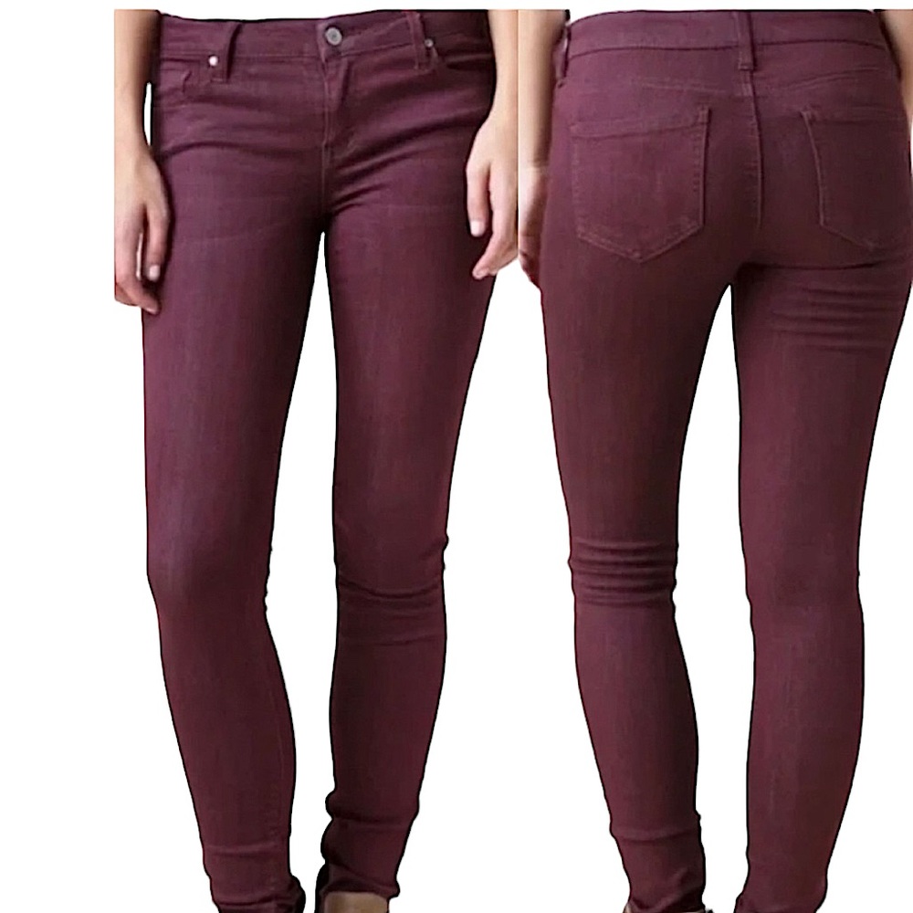 ALTAR’D STATE: Skinny Stretch Maroon Low Rise Womens Pants Jeans- Size 29